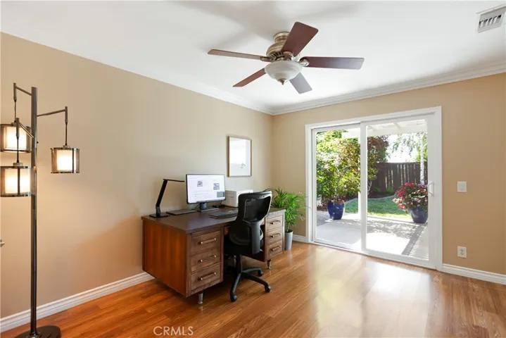 Having a fourth bedroom downstairs is great for a home office, guest room, or a bedroom for someone who has difficulties maneuvering stairs.