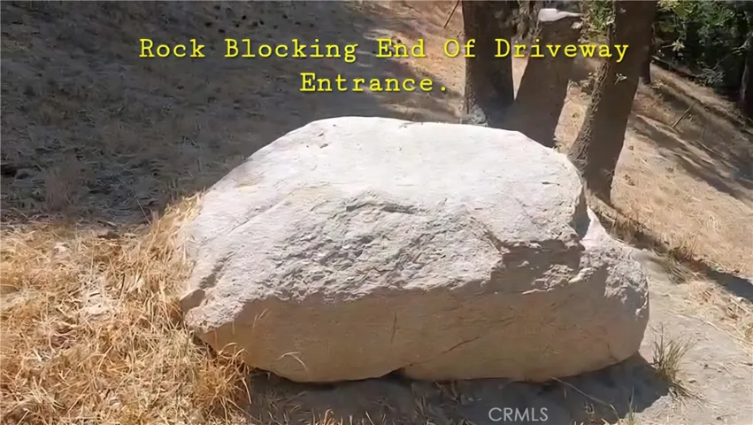 Big Rock At End Of Driveway