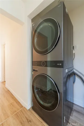 laundry in hallway closet