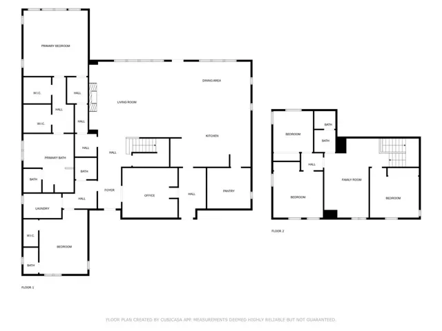 1st and 2nd floor plan view