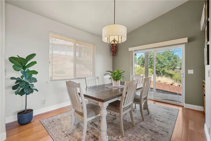 Dining room with buffet cabinet.