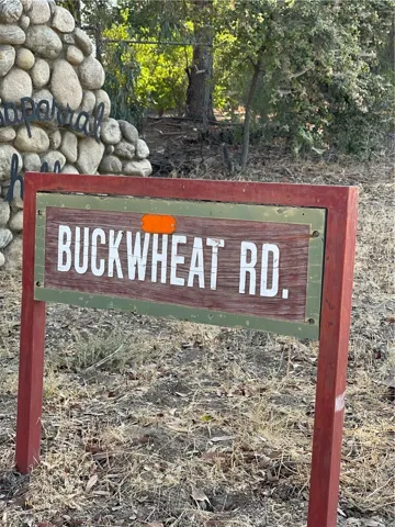 Look for this sign to turn onto Buckwheat.