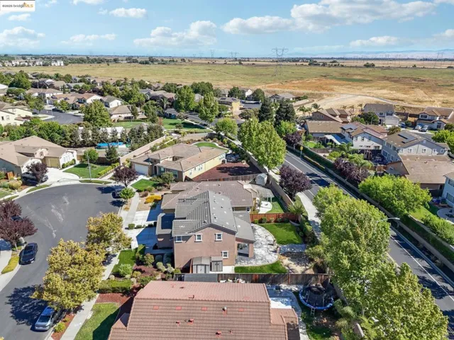 Aerial view of residential area