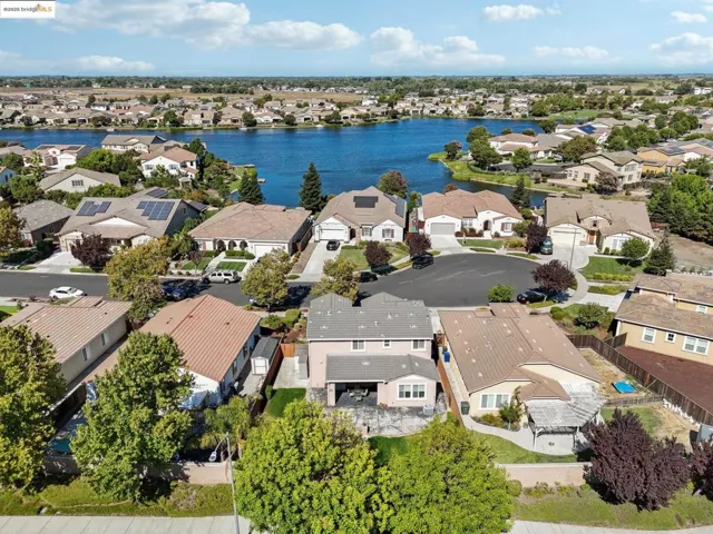 Aerial view of residential area