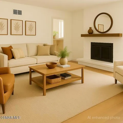 AI enhanced photo family room