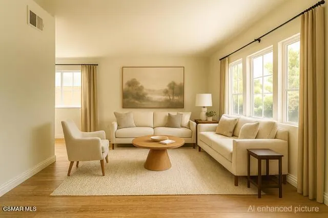 AI enhanced photo living room