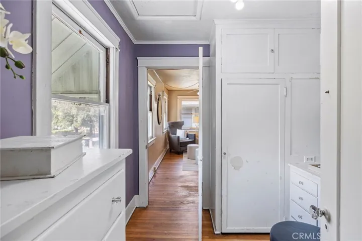 Vanity and Closet from the upstairs bathroom to the Primary Bedroom