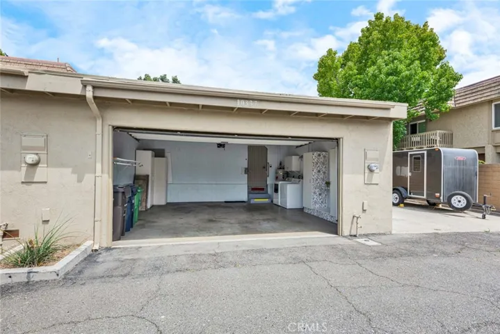 Garage with washer & dryer.