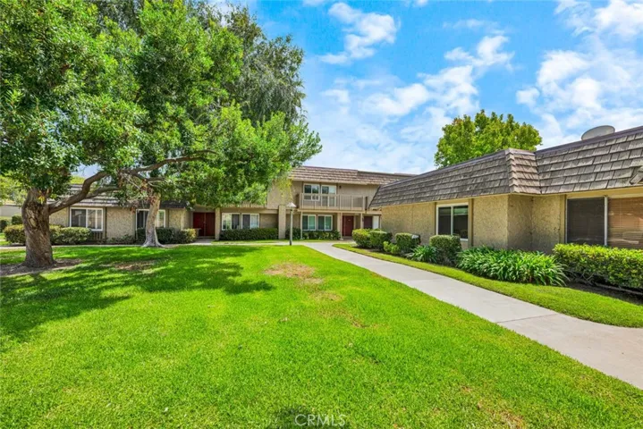 Lawn next to the home