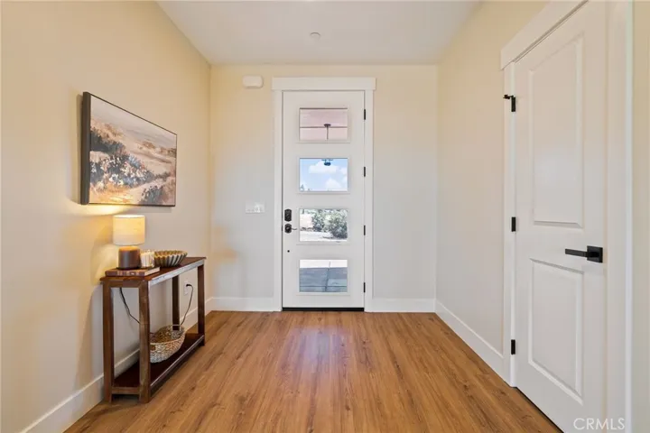 Elegant entranceway with coat closet! 
