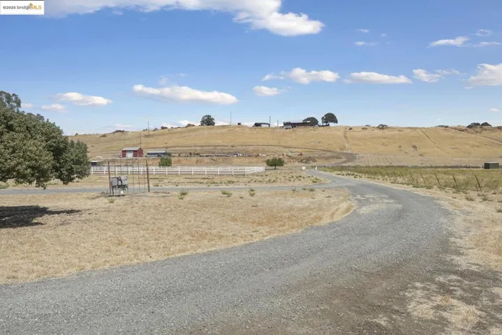 View of dirt / gravel road featuring a view of countryside