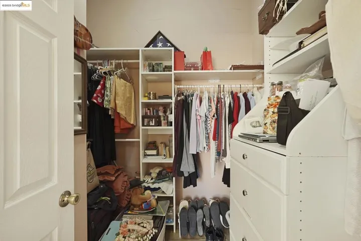 View of walk in closet
