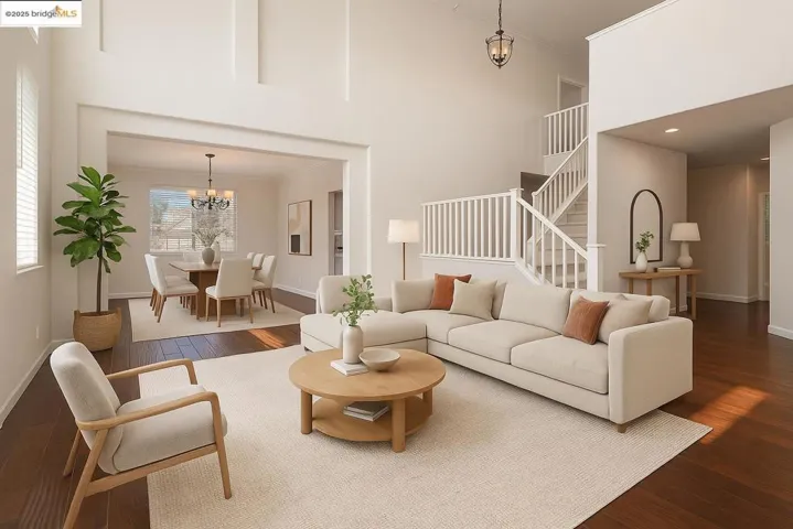 AI Generated Living Room and Dining Room Combo