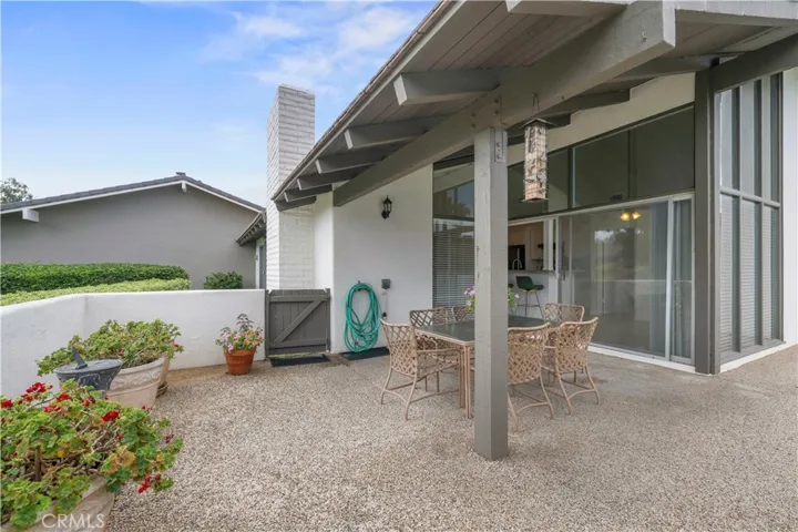 Patio with access to the greenbelt.