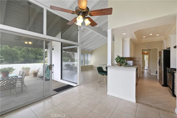 Large dining area for holiday meals and entertaining.