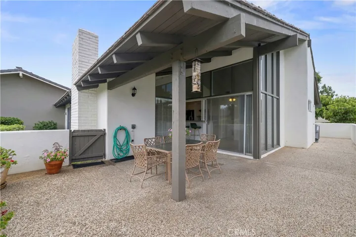 Wrap around patio.