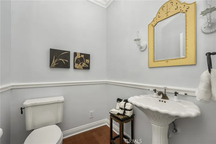 Main level half bath.