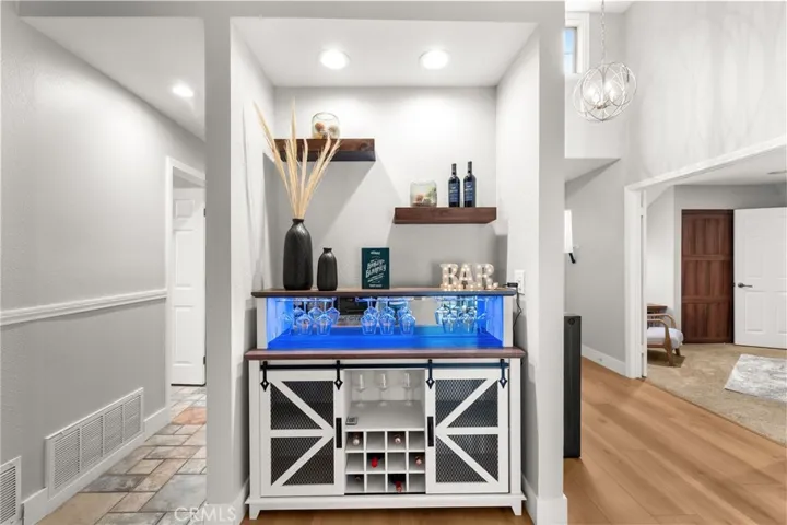 Wine Bar in living room