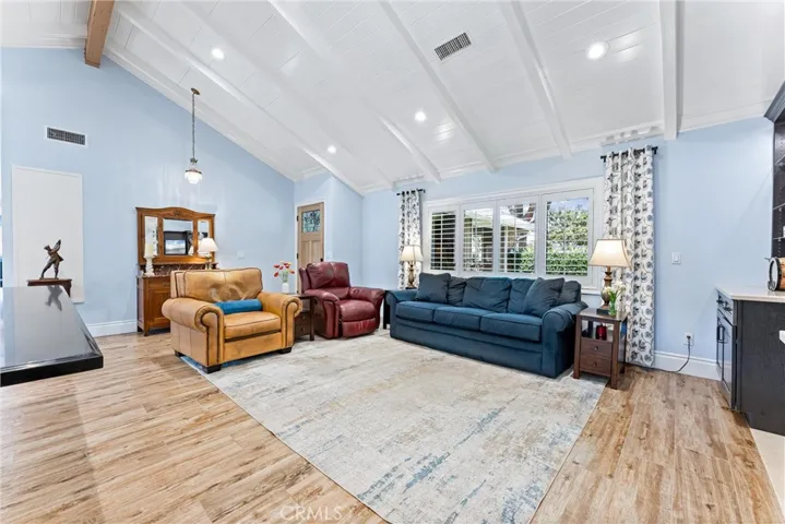 Spacious family room with incredible ceilings!