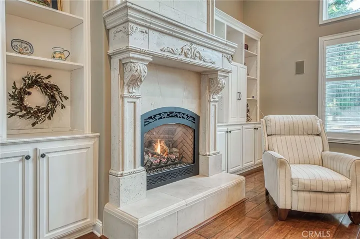 Living room fireplace