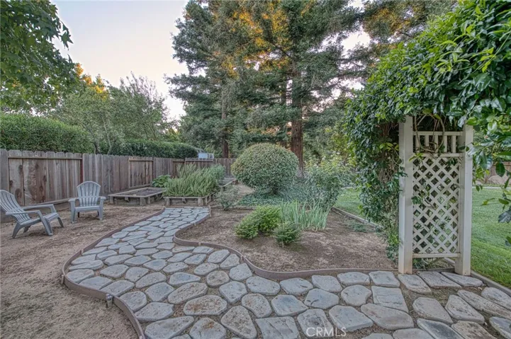 Garden area in southwest corner of lot