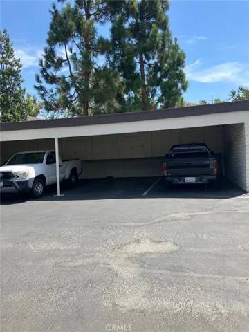 Covered parking garage. 1 car