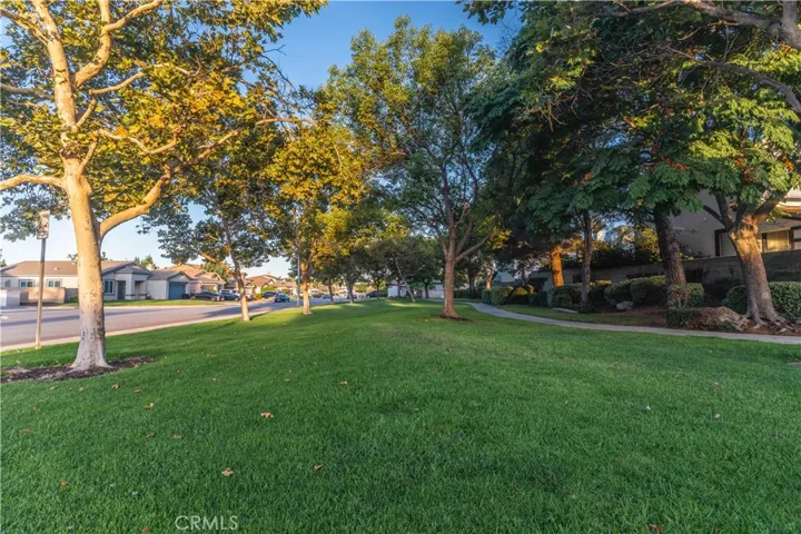 Community greenbelt is conveniently situated across the street from the home.