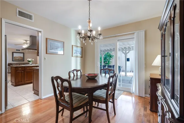 Dining room opens to Living room