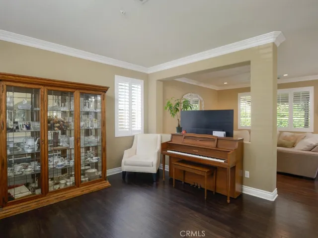 Living room with view to family room