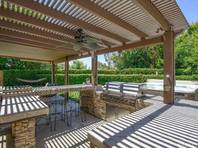 Built in barbecue area