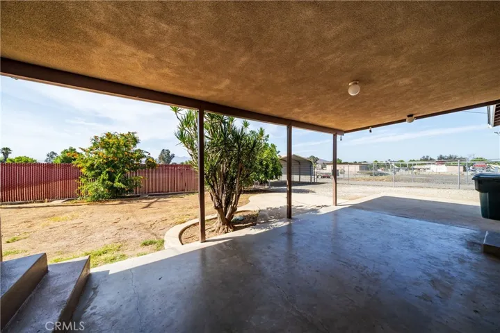 Lighted covered patio