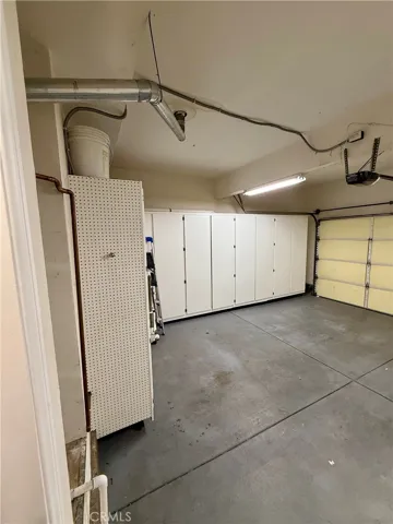 Built in storage in the garage.
