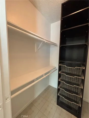 Walk in closet with storage