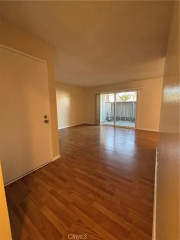 Spacious living area with private patio