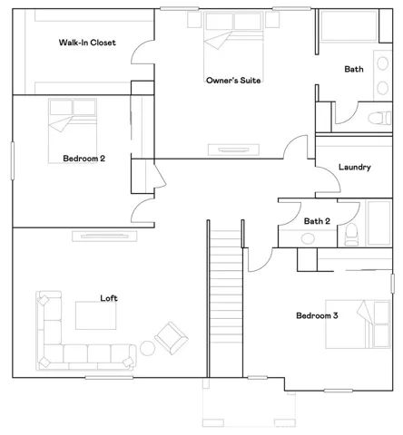 Residence 2 - level 2 floorplan
