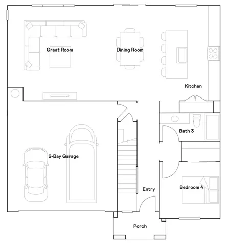 Residence 2 - level 1 floorplan