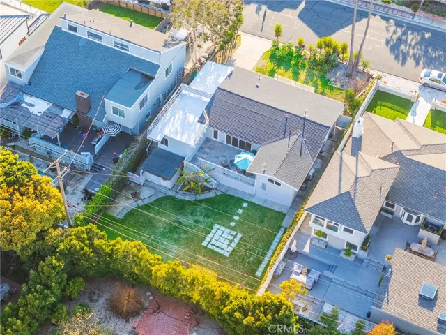 Aerial of back yard