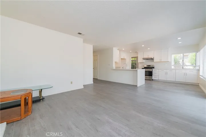open space family room and kitchen