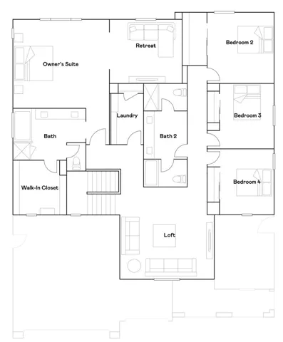 Residence 4 Next Gen - level 2 floorplan