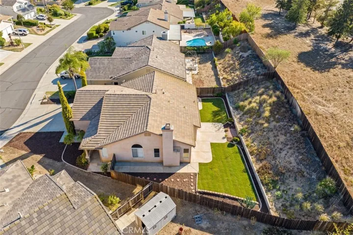 View of backyard from above