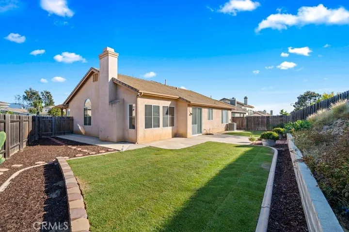 Large backyard with new sod