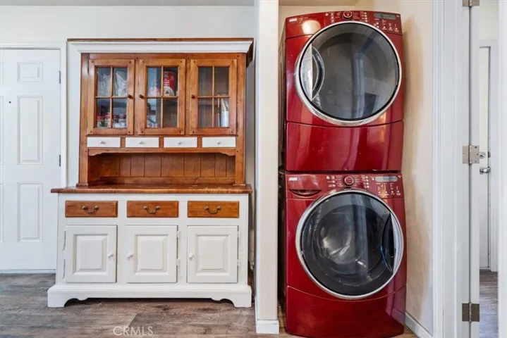 Laundry and storage in hallway