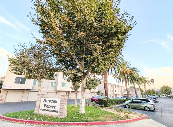 Parking spaces inside the gated community