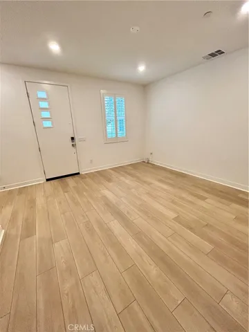 Lower level flex space, pic of front entrance
