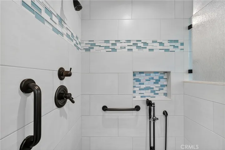 Primary bathroom remodeled shower