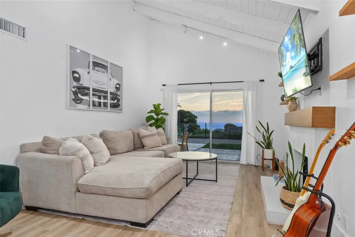 living room with ocean views