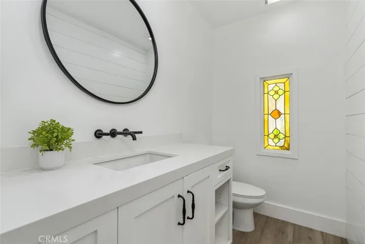 Remodeled powder room.