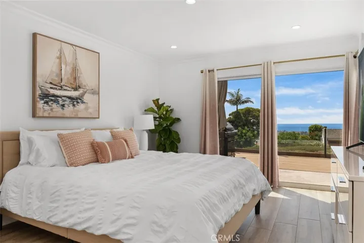 Master bedroom with catalina ocean views