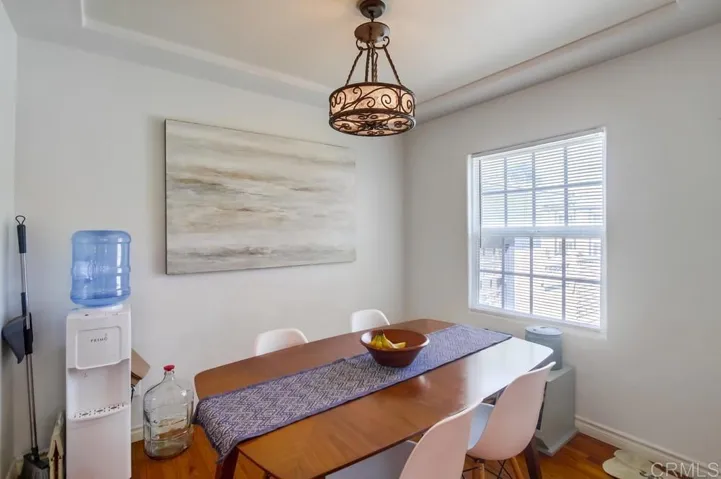 For those smaller, family meals.  Love that recessed ceiling and natural light coming through