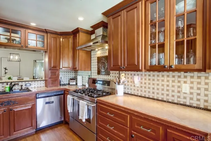 Plenty of cabinets for storage and smaller appliances